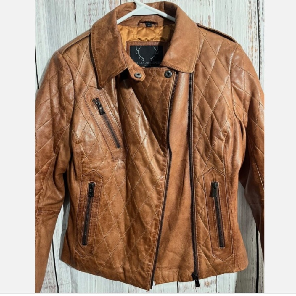- Bod &Christensen leather jacket euc see pic